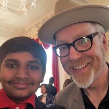 Manu with Adam Savage of Discovery Channel’s Mythbusters