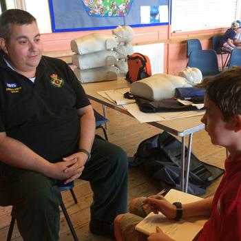 Martin interviewing Paramedic Ian