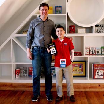 Max with Jeff Kinney at An Unlikely Story