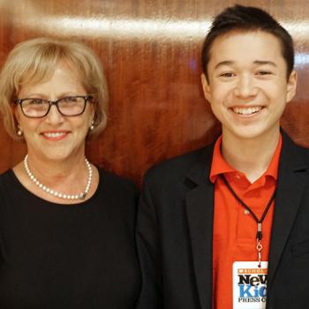 Kim Defibaugh, president of the board of the National Art Education Association (NAEA), and Max