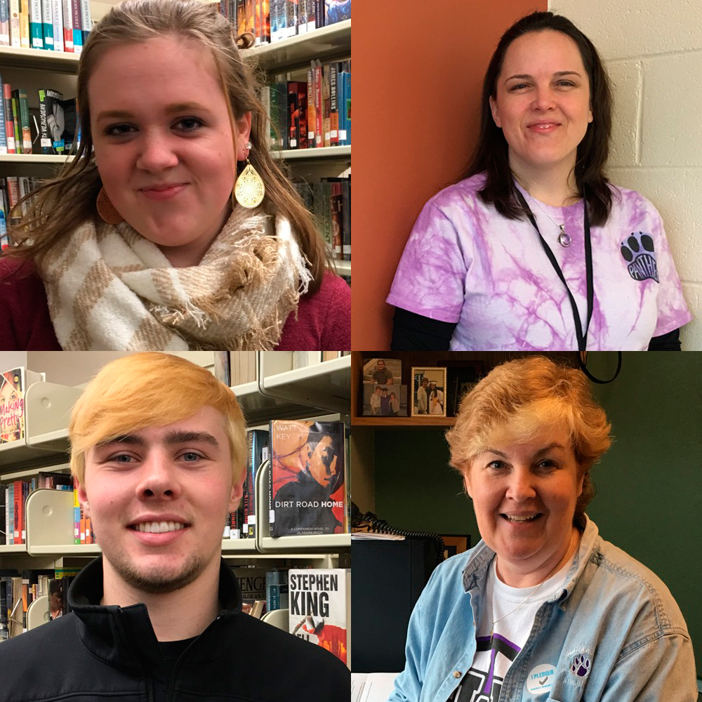 Clockwise from top left: Kailene Isbell, Sherry Brown, John Evans, and Martha Cobb 