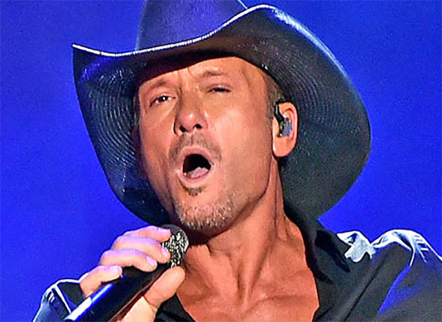 Country music star Tim McGraw performing in 2015 in Austin, Texas. McGraw has won three Grammy Awards for his music, among many other honors.